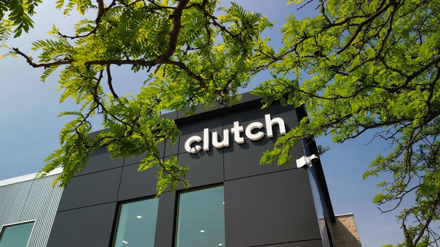 Clutch building sign — aerial